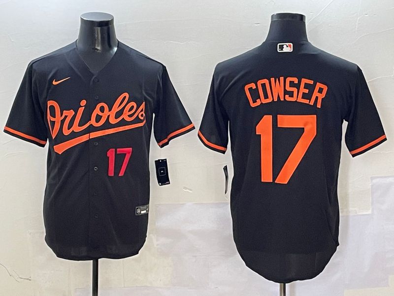 Men Baltimore Orioles #17 Cowser Black Game 2025 Nike MLB Jersey style 6->baltimore orioles->MLB Jersey